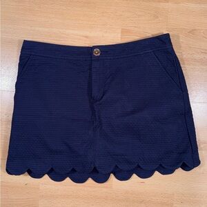 Lilly Pulitzer Navy Scalloped Hem Skort